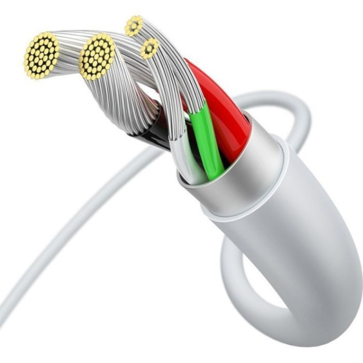 Дата кабель USB 2.0 AM to Micro 5P 2.0m Superior Fast Charging 2A white Baseus (CAMYS-A02) 98_98.jpg - фото 4
