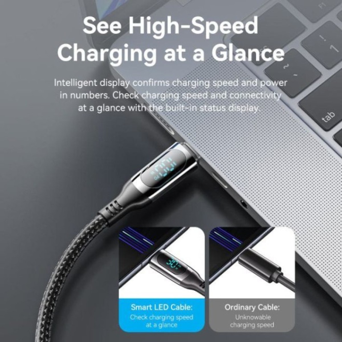 Дата кабель USB-C to USB-C 1.2m USB3.1 100W Display Zinc Alloy Vention (TAYBAV) 98_98.jpg - фото 3