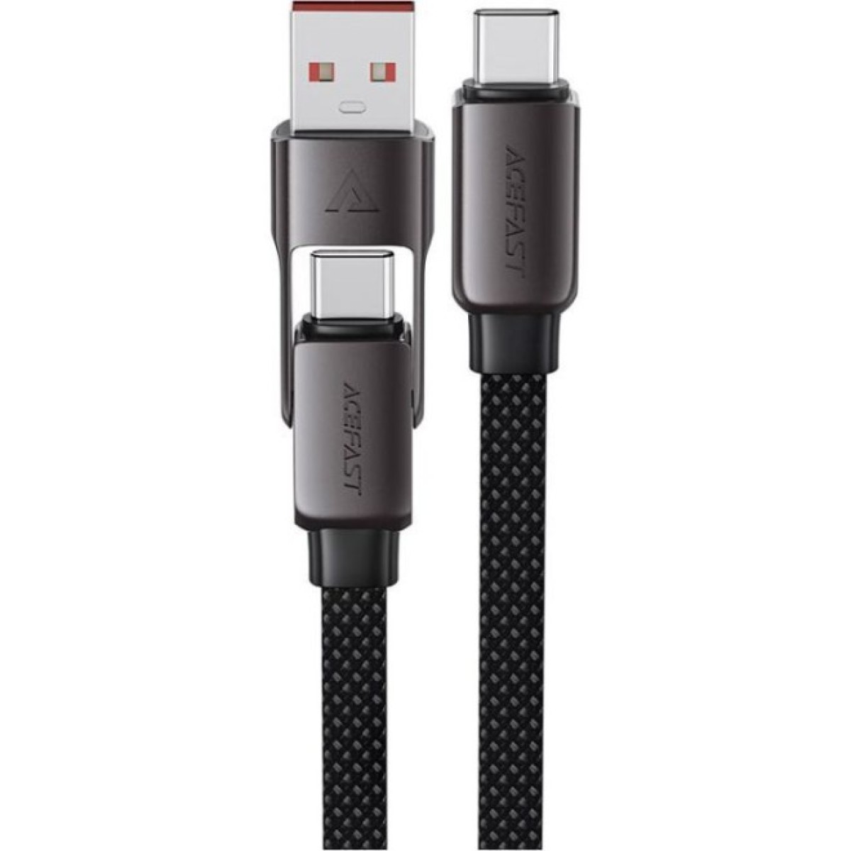 Дата кабель USB-C to USB-C/A 1.2m 3.0A zink alloy C13-04 Black Acefast (6974316282334) 256_256.jpg