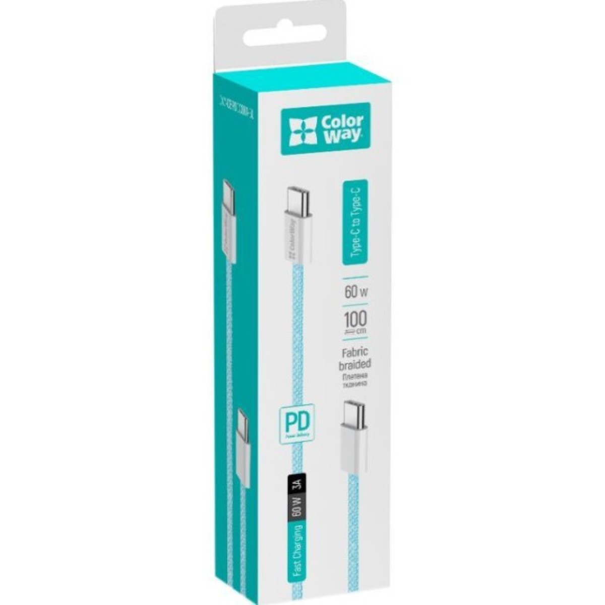 Дата кабель USB-C to USB-C 1.0m 60W 3.0А blue ColorWay (CW-CBPDCC061-BL) 98_98.jpg - фото 7