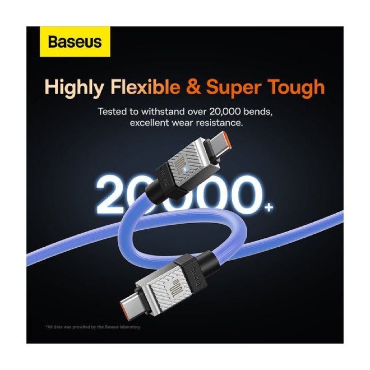 Дата кабель USB-C to USB-C 1.0m CoolPlay Fast Charging 100W blue Baseus (CAKW000203) 98_98.jpg - фото 10