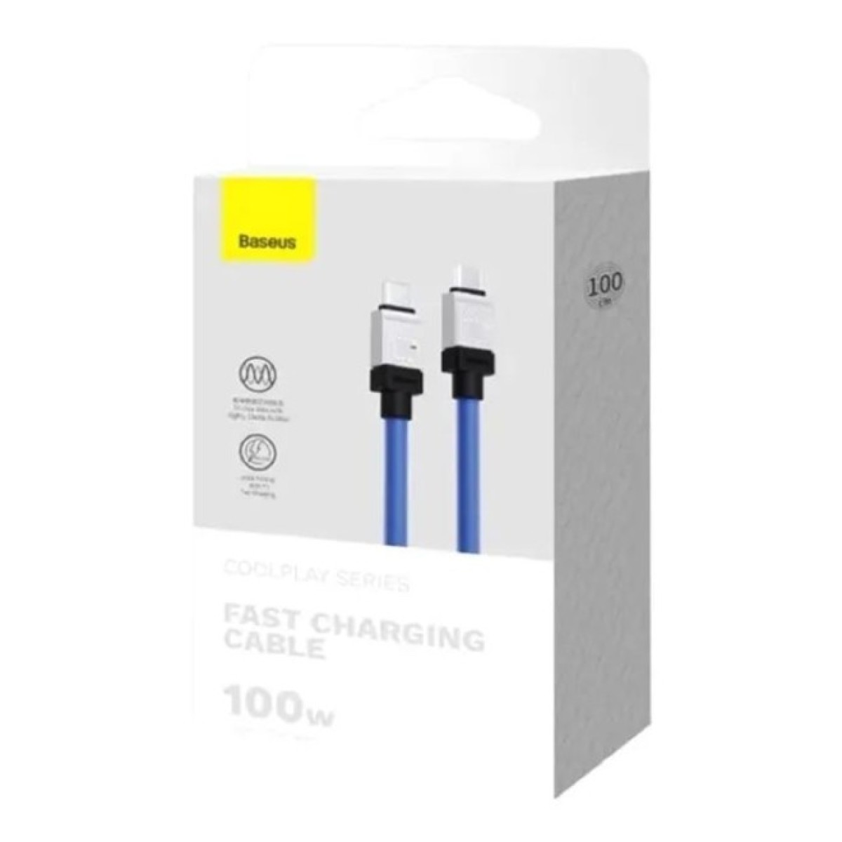 Дата кабель USB-C to USB-C 1.0m CoolPlay Fast Charging 100W blue Baseus (CAKW000203) 98_98.jpg - фото 11