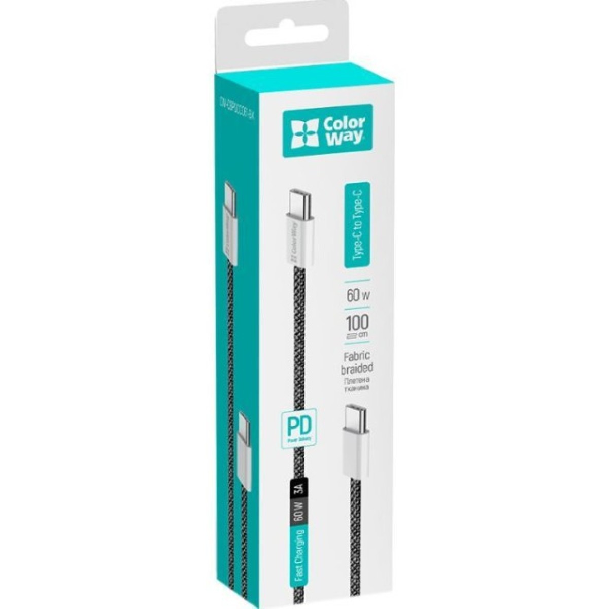 Дата кабель USB-C to USB-C 1.0m 60W 3.0А black ColorWay (CW-CBPDCC061-BK) 98_98.jpg - фото 4