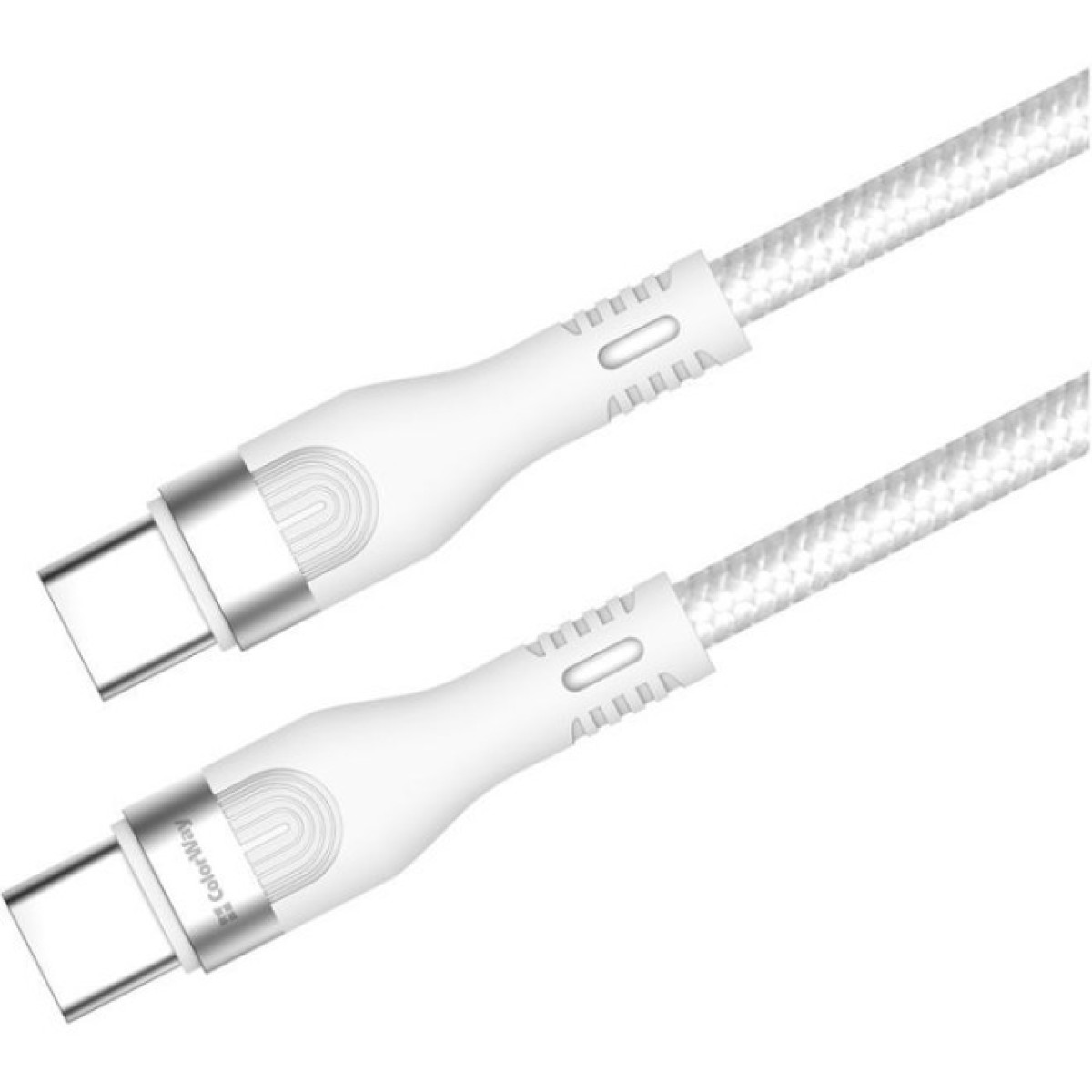 Дата кабель USB-C to USB-C 1.0m (PD Fast Charging 240W) 5А white ColorWay (CW-CBPDCC065-WT) 98_98.jpg - фото 9