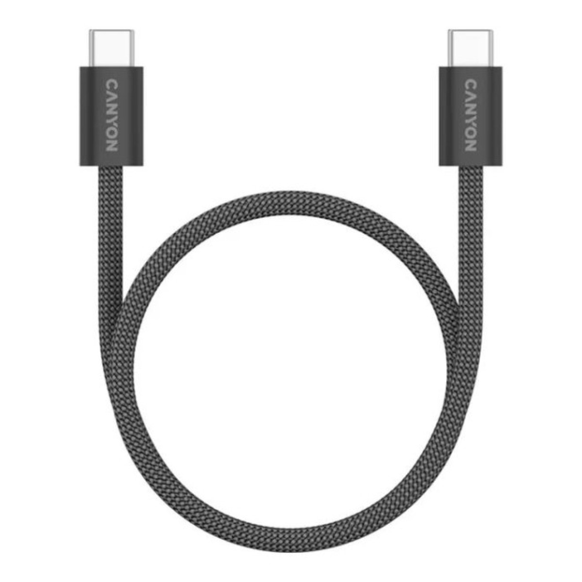 Дата кабель USB-C to USB-C 1.0m 60W Magnet Braided Black Canyon (CND-CCMG60AB15B) 256_256.jpg