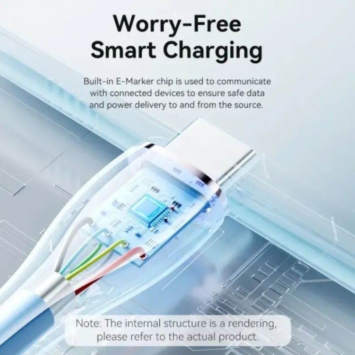 Дата кабель USB-C to USB-C 1.0m USB2.0 100W (20V/5A) Light Green Silicone Vention (TAWGF) 98_98.jpg - фото 4