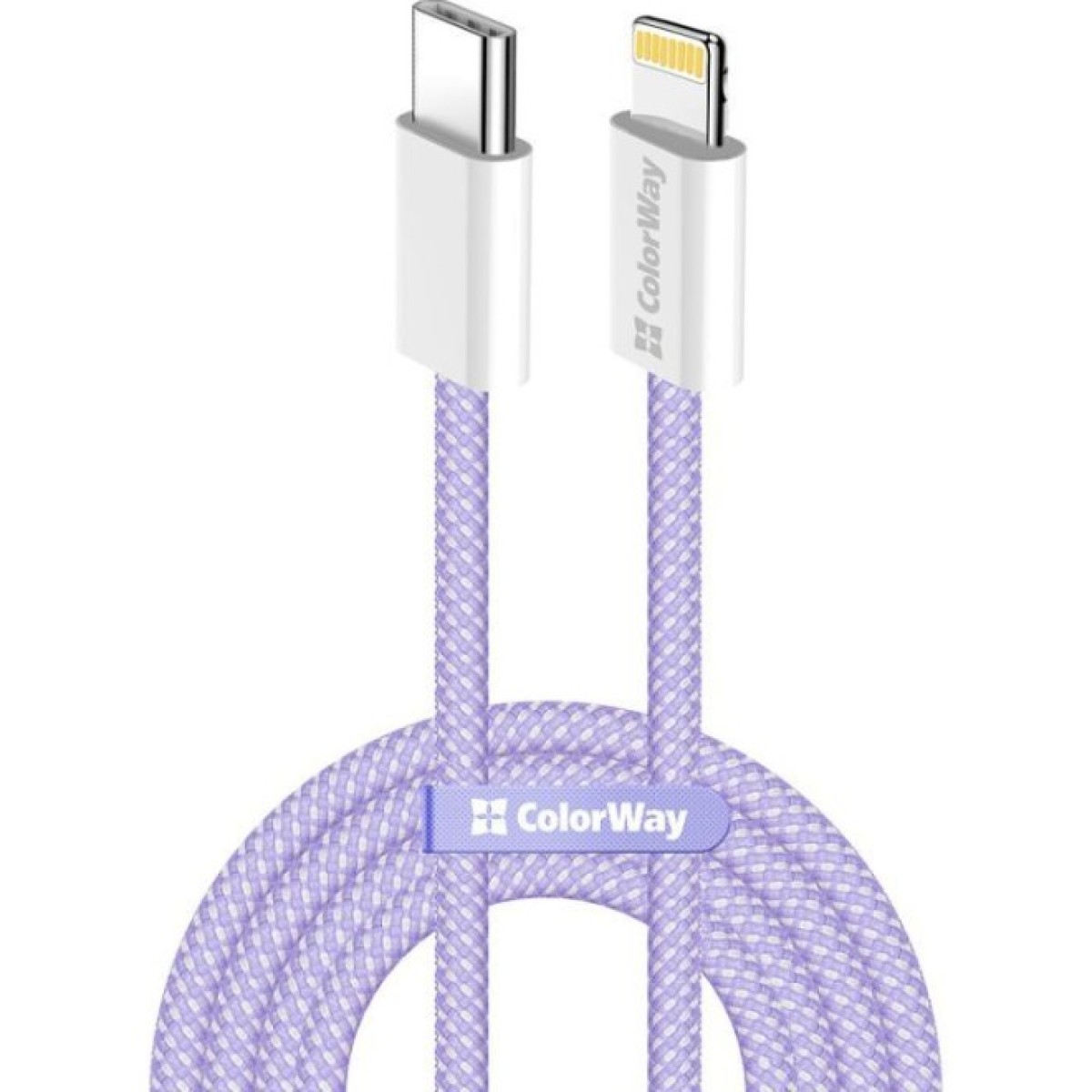 Дата кабель USB-C to Lightning 1.0m 27W purple ColorWay (CW-CBPDCL061-PU) 256_256.jpg