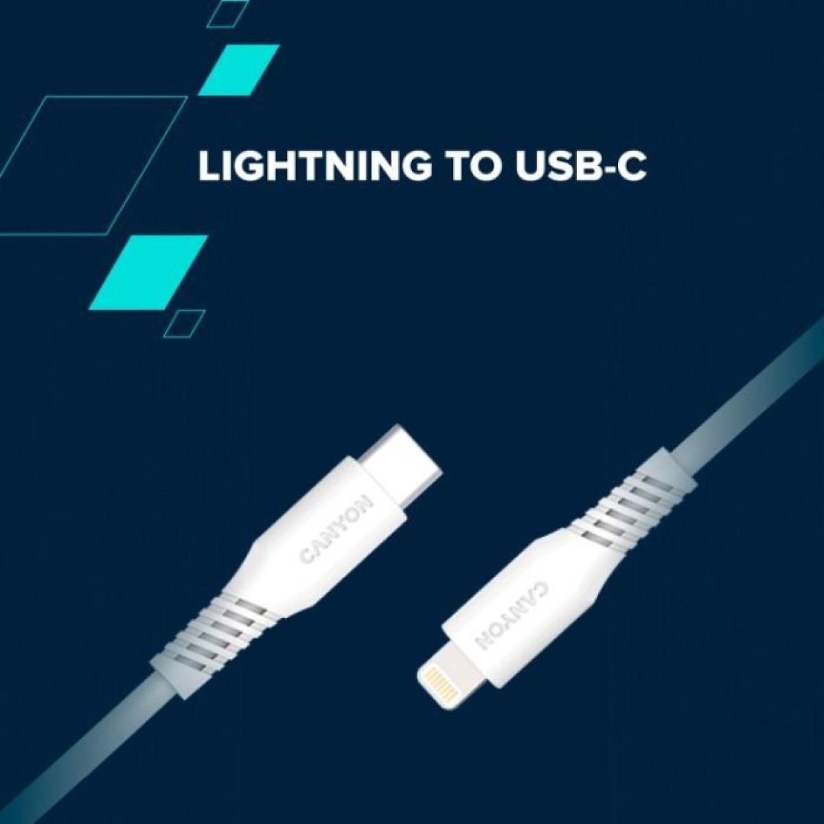 Дата кабель USB-C to Lightning 1.2m CLN30SC C-L 30W White Canyon (CNS-CLN30SC12W) 98_98.jpg - фото 5