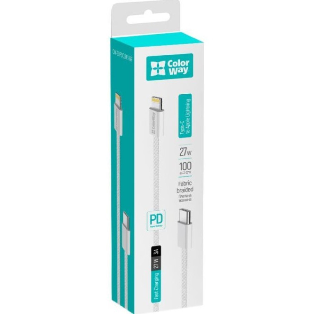Дата кабель USB-C to Lightning 1.0m 27W grey ColorWay (CW-CBPDCL061-GR) 98_98.jpg - фото 9