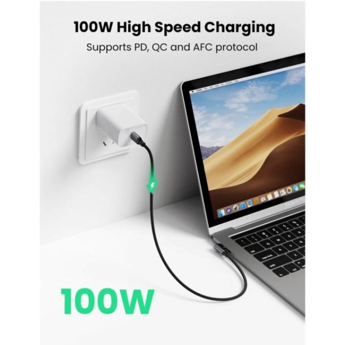 Дата кабель USB-C to USB-C 2.0m 100W US334 Black Ugreen (70645) 98_98.jpg - фото 4