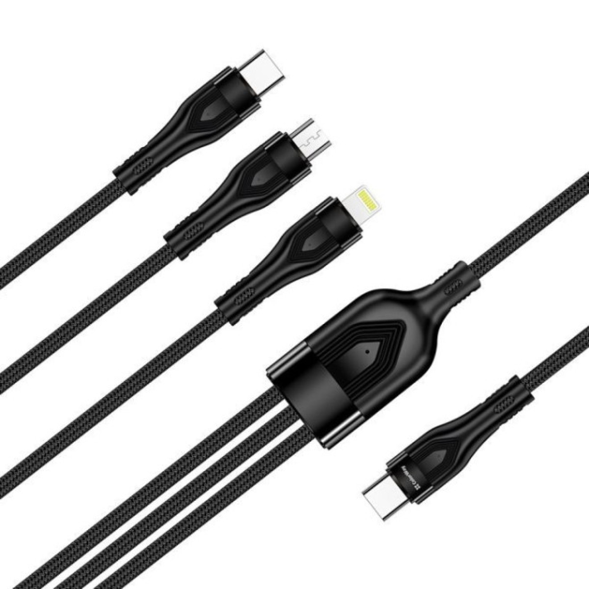 Дата кабель USB 2.0 AM to Lightning + Micro 5P + Type-C 1.2m 3.0A (PD60W data) Black ColorWay (CW-CBPDU3060-BK) 98_98.jpg - фото 8