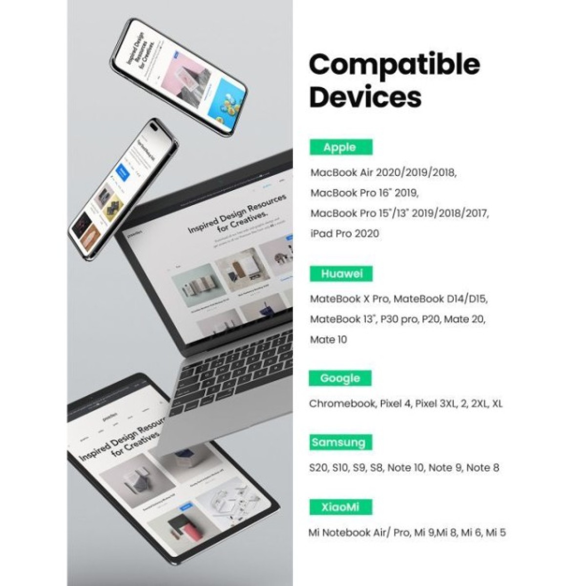 Дата кабель USB-C to USB-C 3.0m 5A 100W US316 Black Ugreen (90120) 98_98.jpg - фото 4