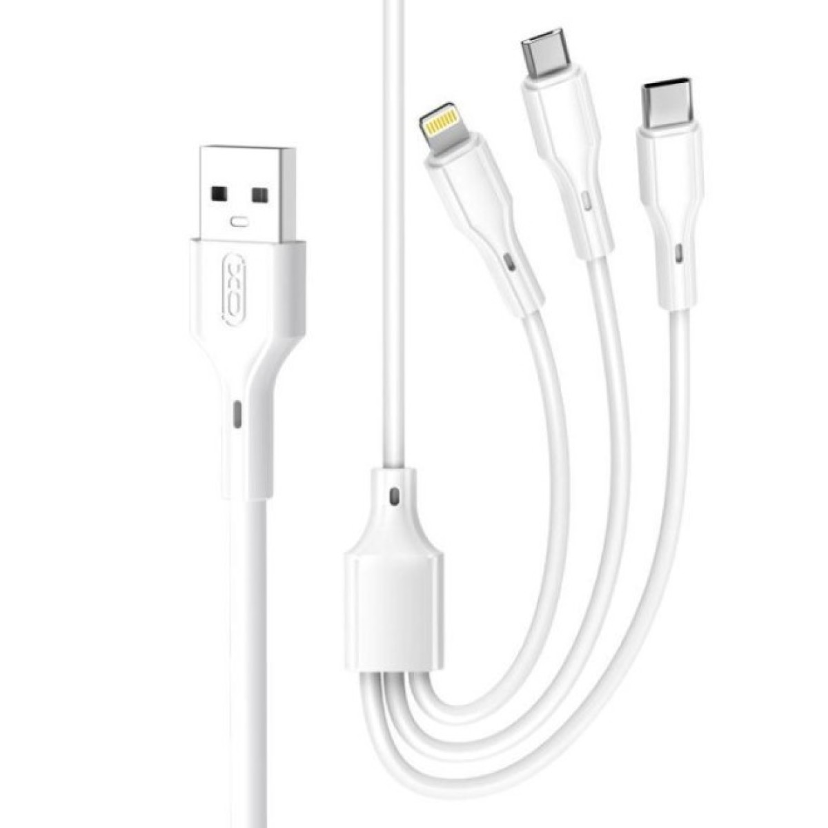 Дата кабель USB 2.0 AM to Lightning + Micro 5P + Type-C 1.0m 2.4A XO (CB-23U3) 256_256.jpg