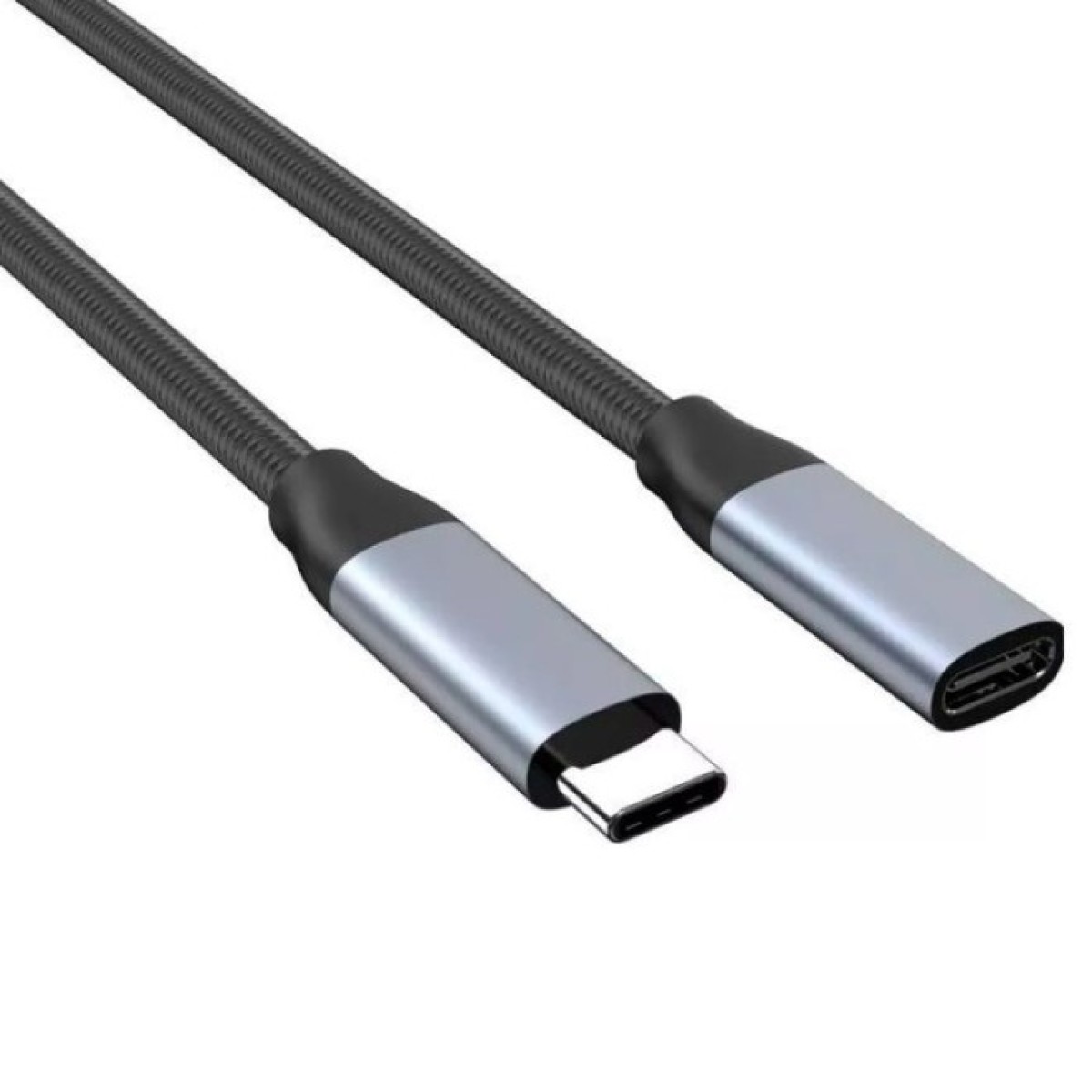 Дата кабель USB-C 3.1 AM/AF 2.0m 10Gbps 100W nylon braid Choetech (XCC-1039-CA-GY) 98_98.jpg - фото 2
