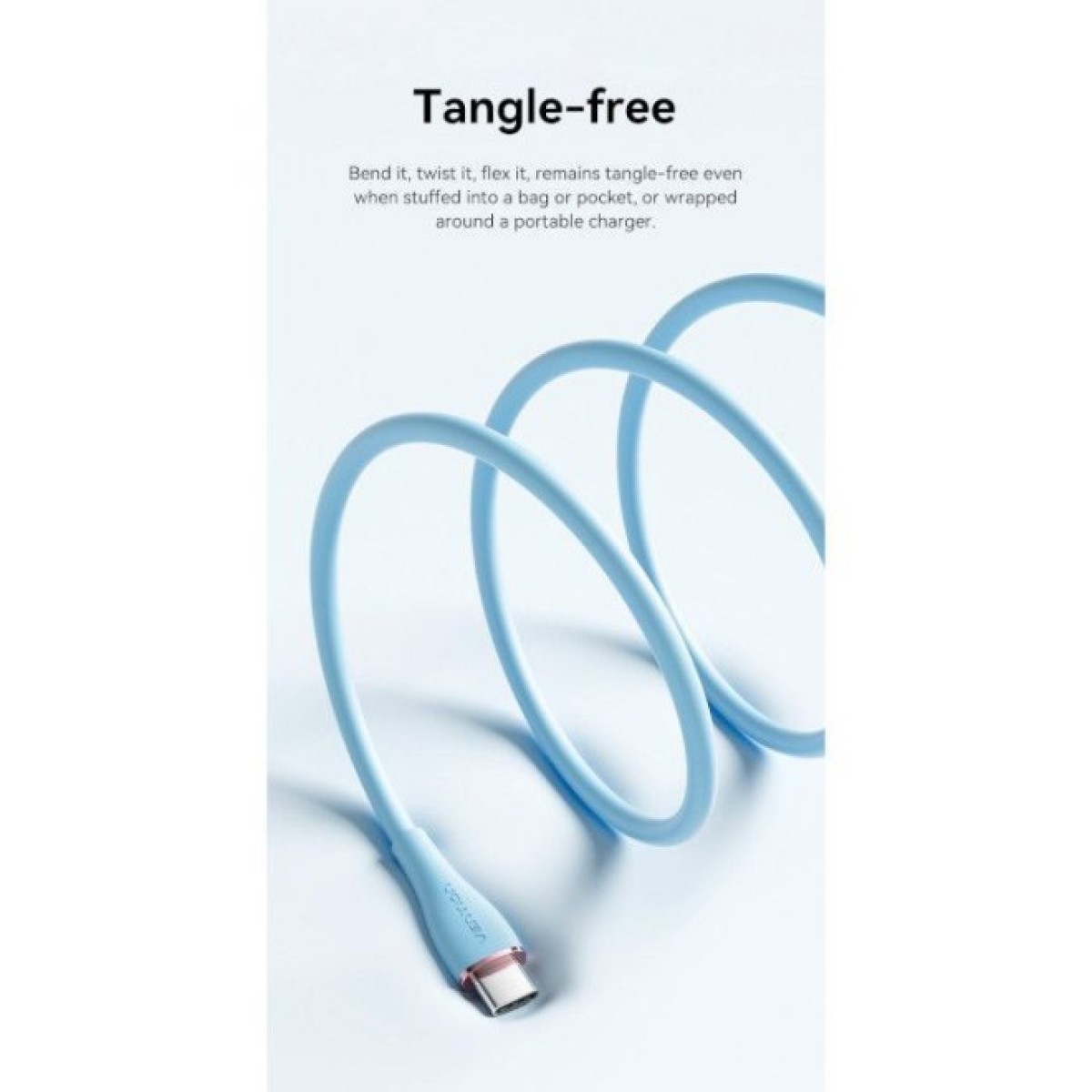 Дата кабель USB-C to USB-C 2.0m USB2.0 100W (20V/5A) Light Blue Silicone Vention (TAWSH) 98_98.jpg - фото 10