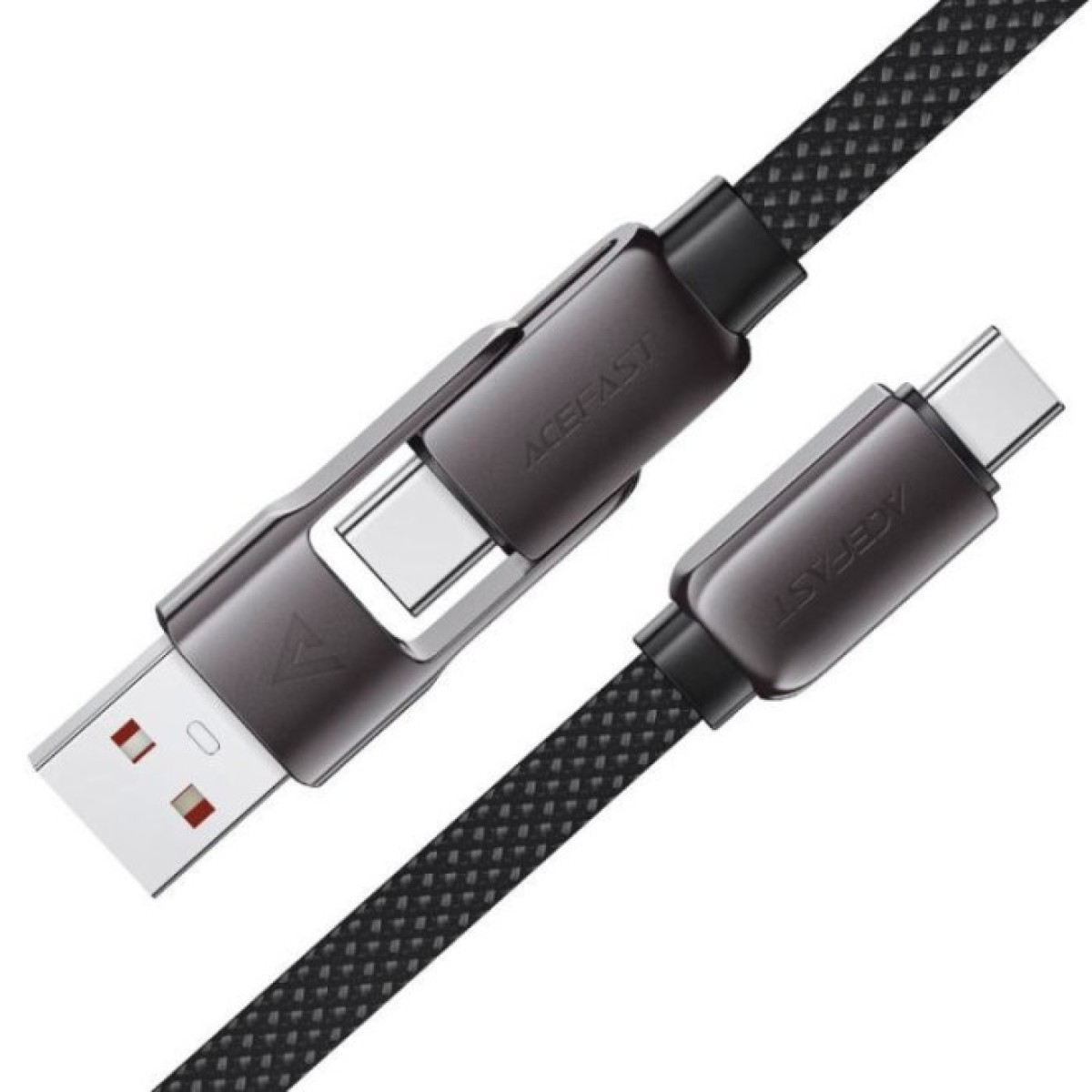 Дата кабель USB-C to USB-C/A 1.2m 3.0A zink alloy C13-04 Black Acefast (6974316282334) 98_98.jpg - фото 6