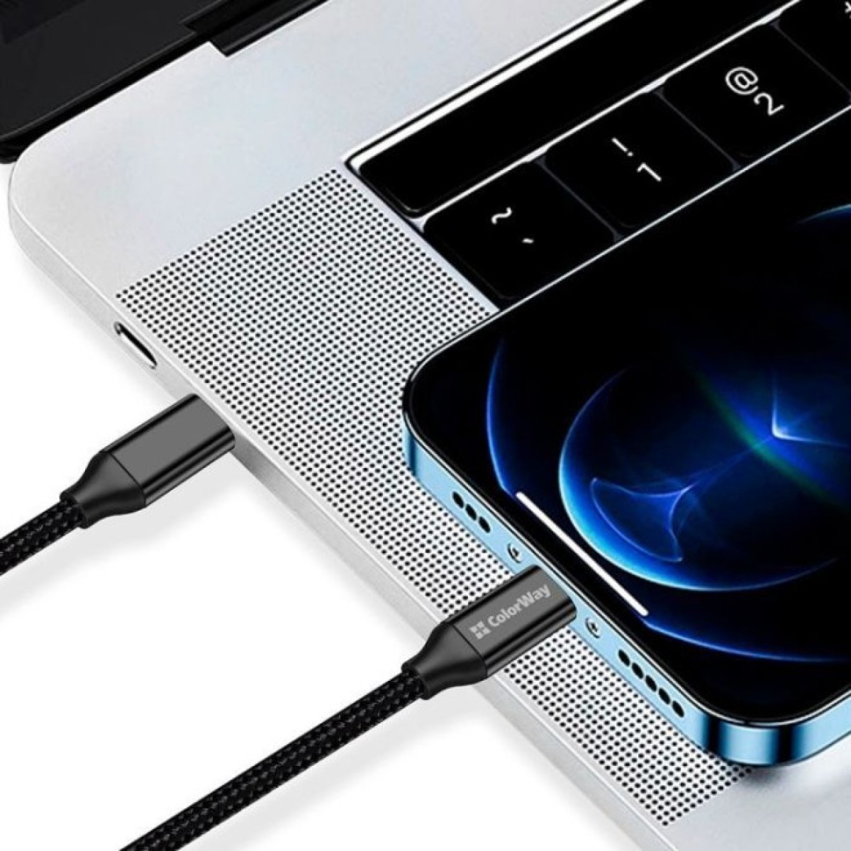 Дата кабель USB-C to USB-C 1.0m USB3.2 (20Gbps 4K PD100W) Gen2 5А black ColorWay (CW-CBPDCC062-BK) 98_98.jpg - фото 12