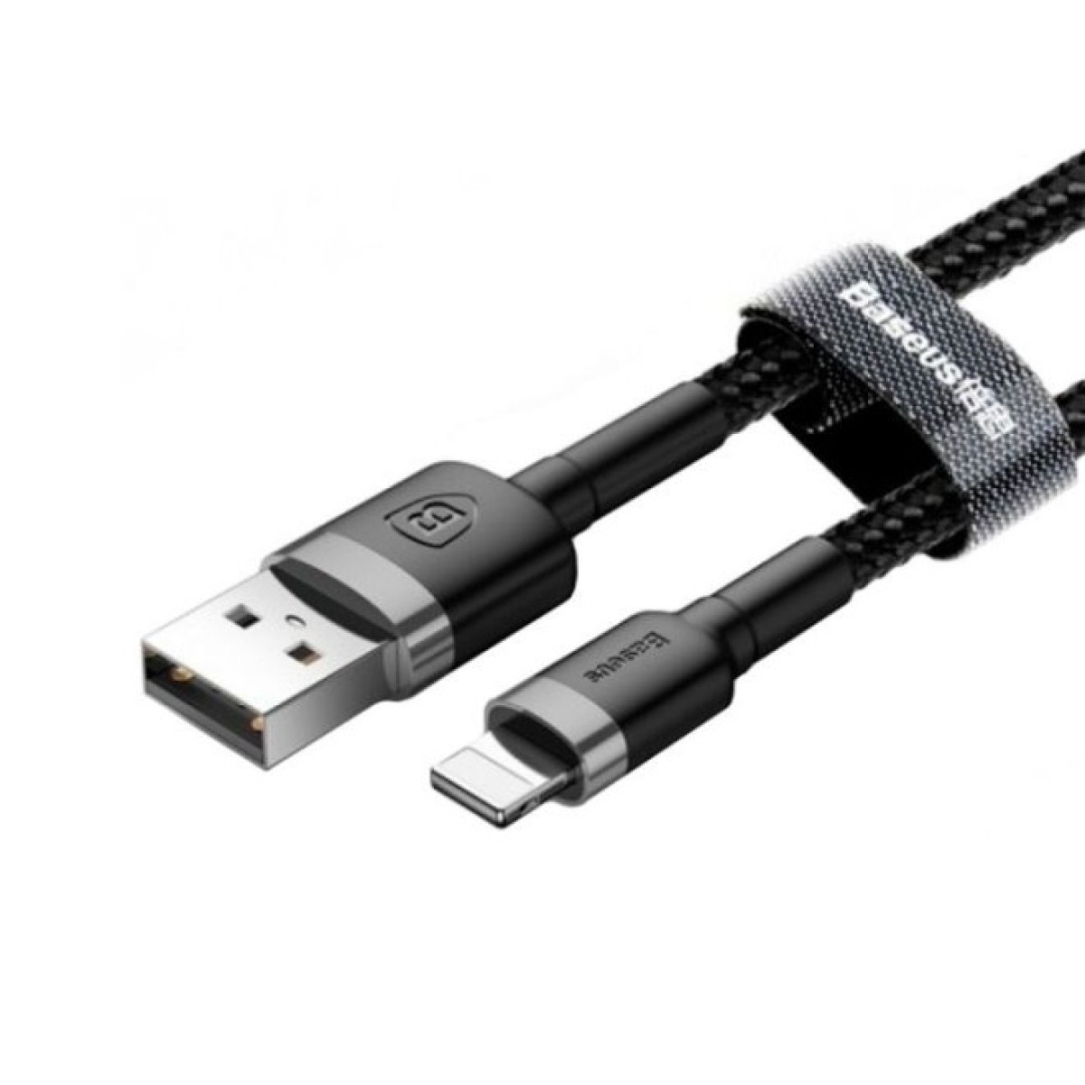 Дата кабель USB 2.0 AM to Lightning 2.0m Cafule 1.5A gray+black Baseus (CALKLF-CG1) 98_98.jpg - фото 4
