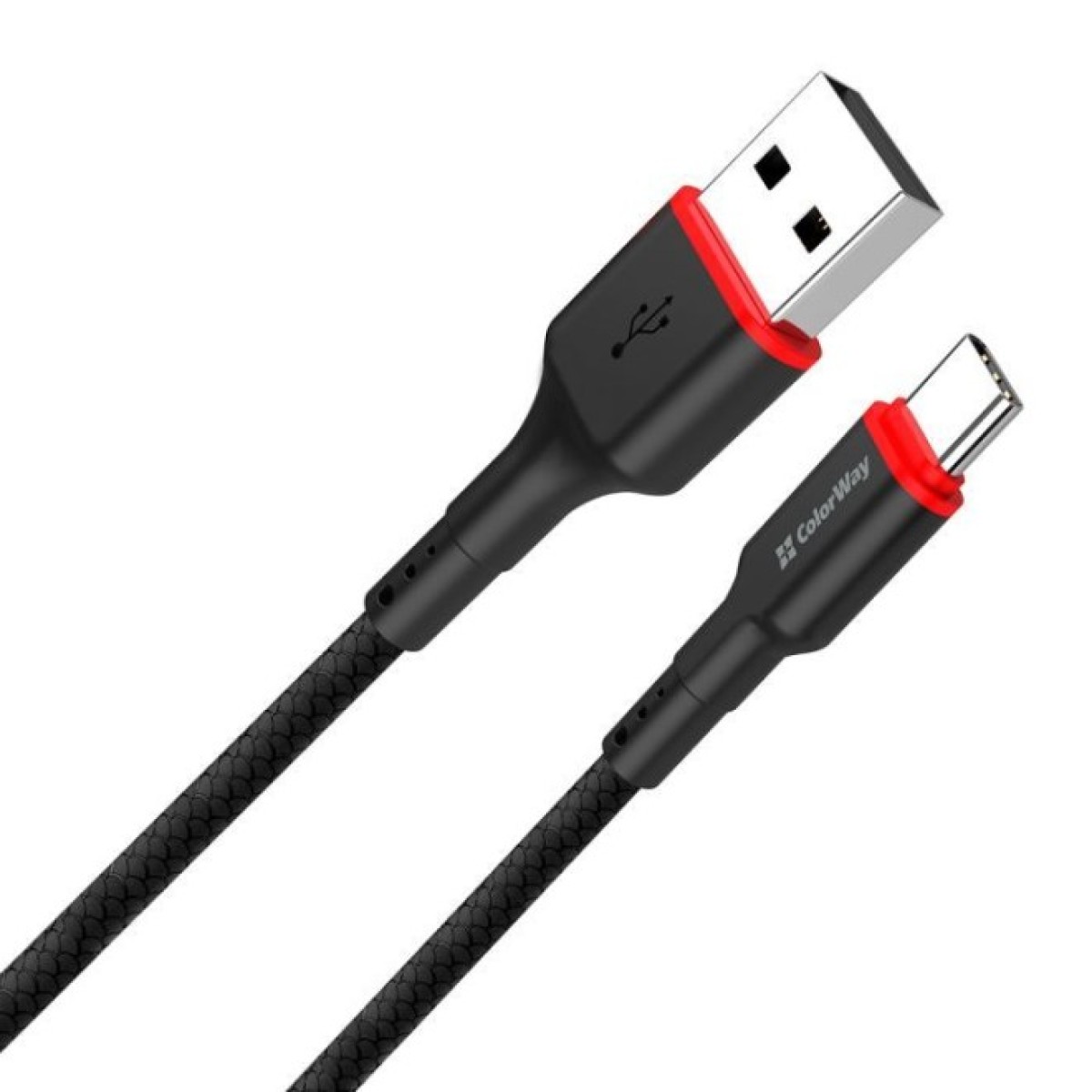 Дата кабель USB 2.0 AM to Type-C 1.0m 2.4А black ColorWay (CW-CBUC064-BK) 98_98.jpg - фото 8