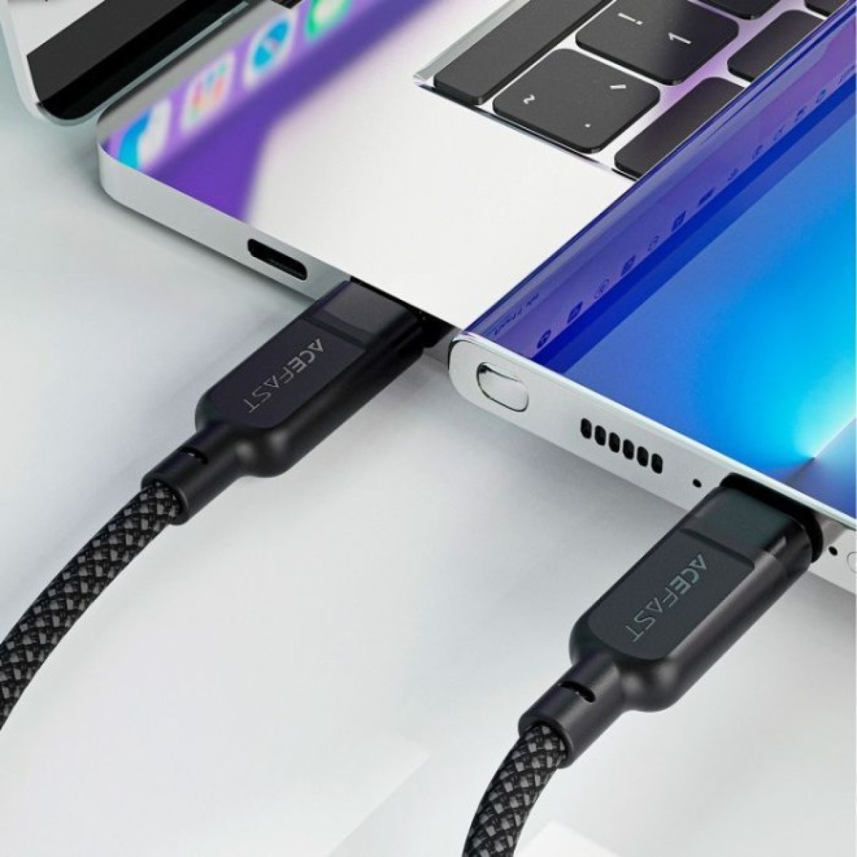 Дата кабель USB 2.0 USB-C 2in1 0.8m + sub 0.4m, 100W, C5-11 Acefast (6974316280149) 98_98.jpg - фото 7