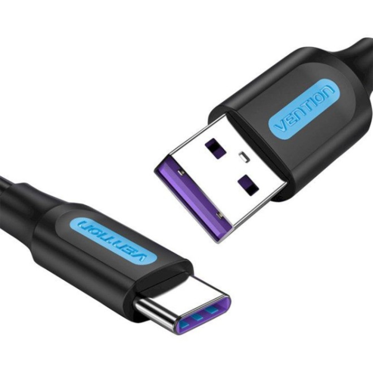 Дата кабель USB 2.0 AM to Type-C 0.5m 5.0A (25W) PVC black Vention (CORBD) 98_98.jpg - фото 7