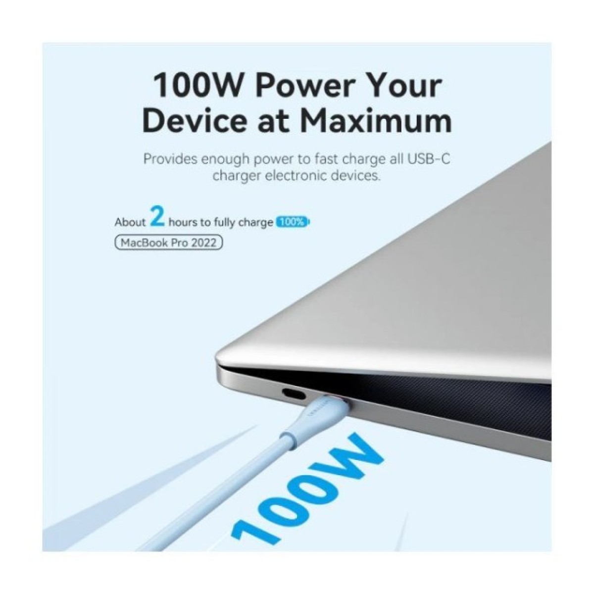 Дата кабель USB-C to 2xUSB-C 1.5m 5.0A Silicone Type Blue Vention (CTMSG) 98_98.jpg - фото 4