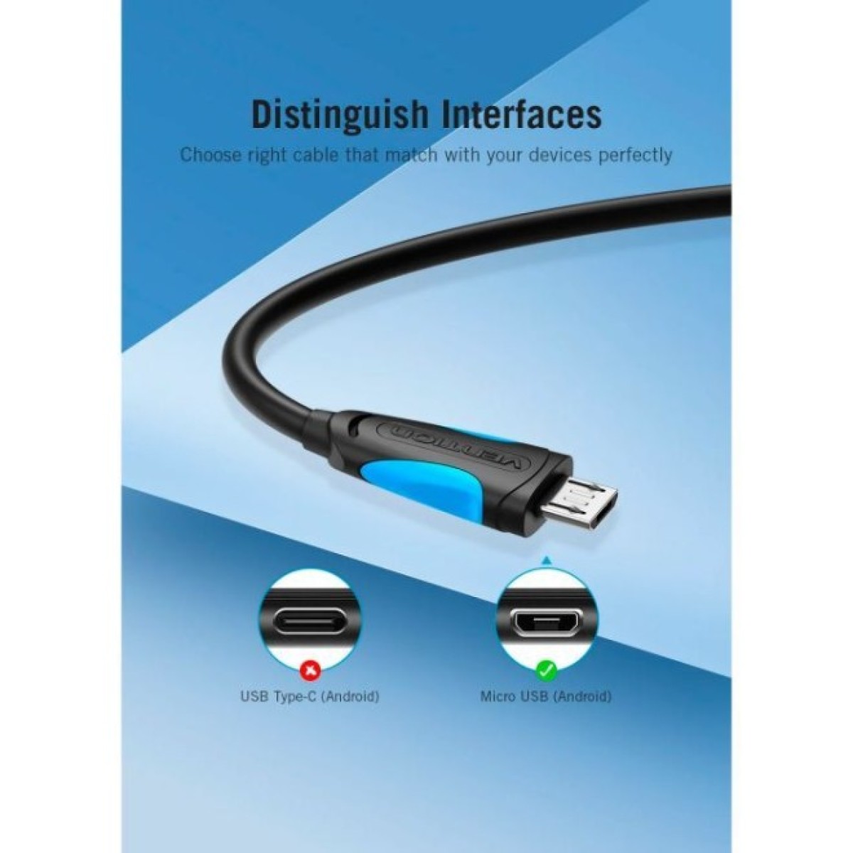 Дата кабель USB 2.0 AM to Micro 5P 0.5m Black Vention (VAS-A08-B050) 98_98.jpg - фото 10
