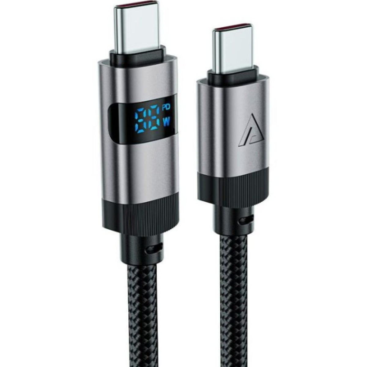 Дата кабель USB-C to USB-C 1.2m 60W digital display C15-03 Black Acefast (6974316283720) 98_98.jpg - фото 7
