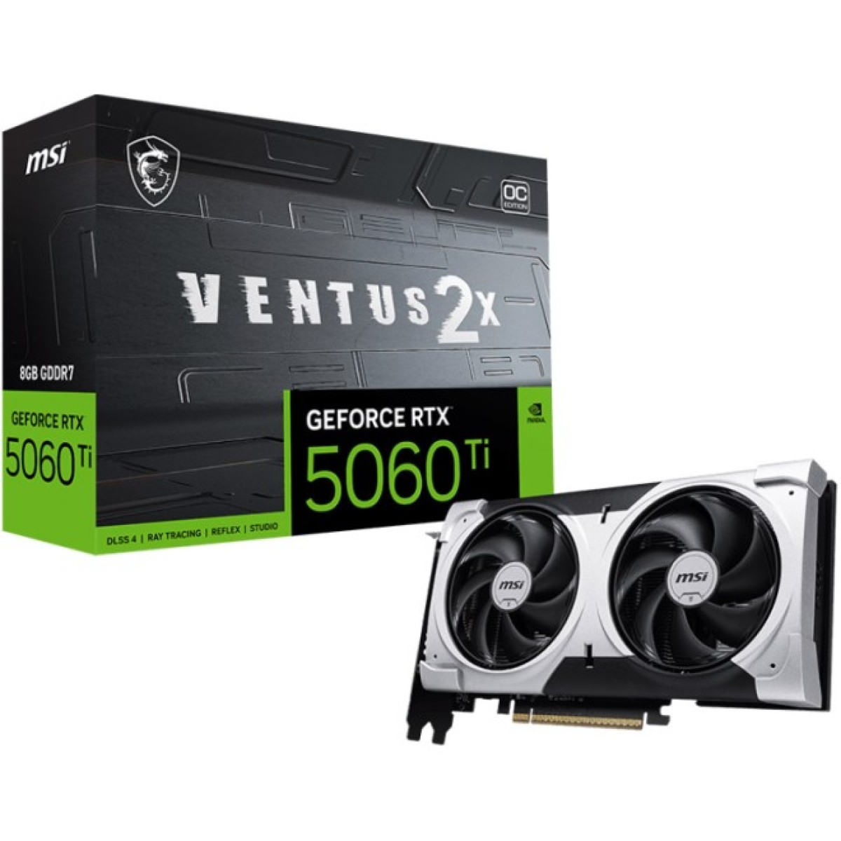 Видеокарта MSI GeForce RTX5060Ti 8Gb VENTUS 2X OC PLUS (RTX 5060 Ti 8G VENTUS 2X OC PLUS) 98_98.jpg - фото 1