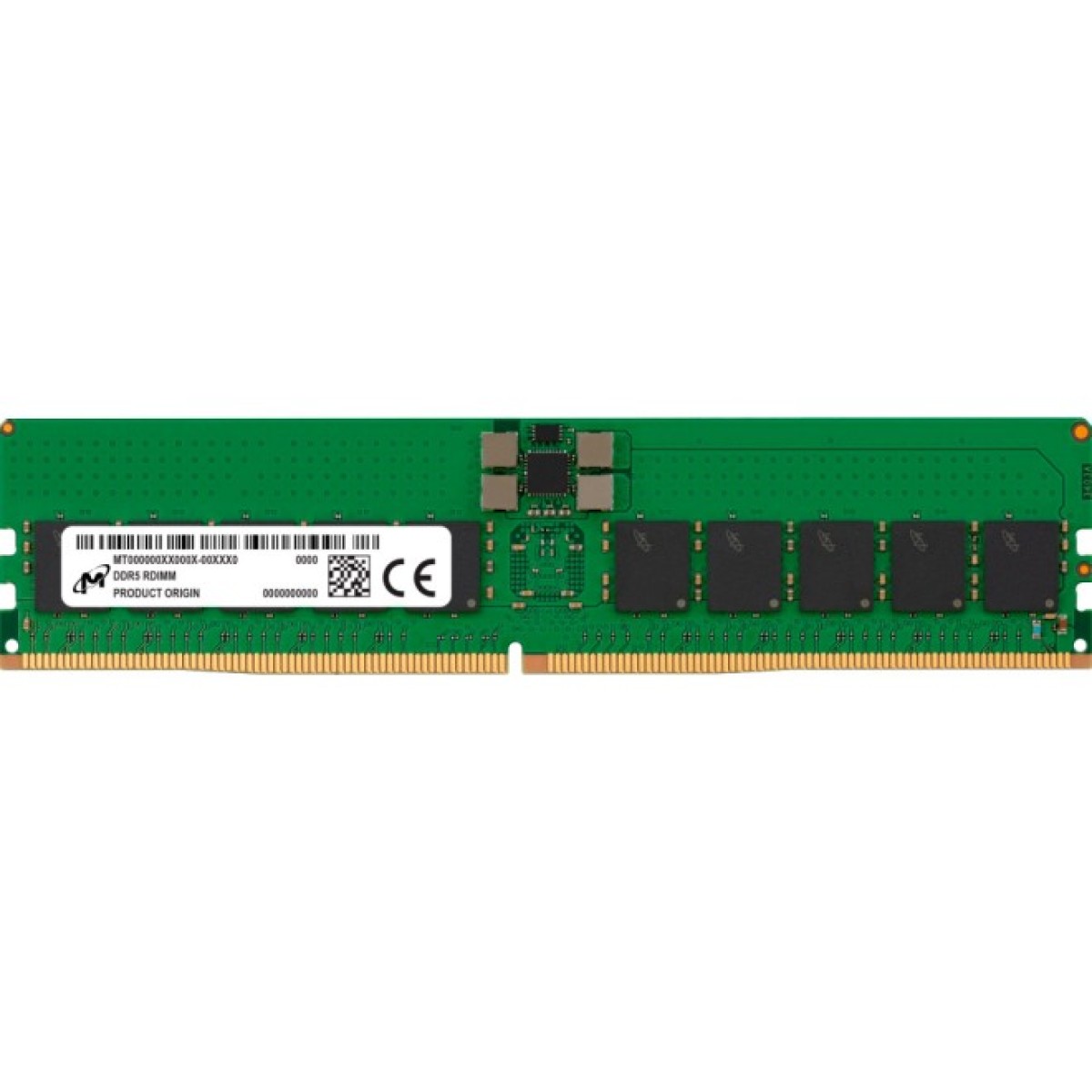 Модуль памяти для сервера Micron DDR5 RDIMM 32GB 1Rx4 4800 CL40 (16Gbit) (Single Pack) (MTC20F1045S1RC48BR) 256_256.jpg