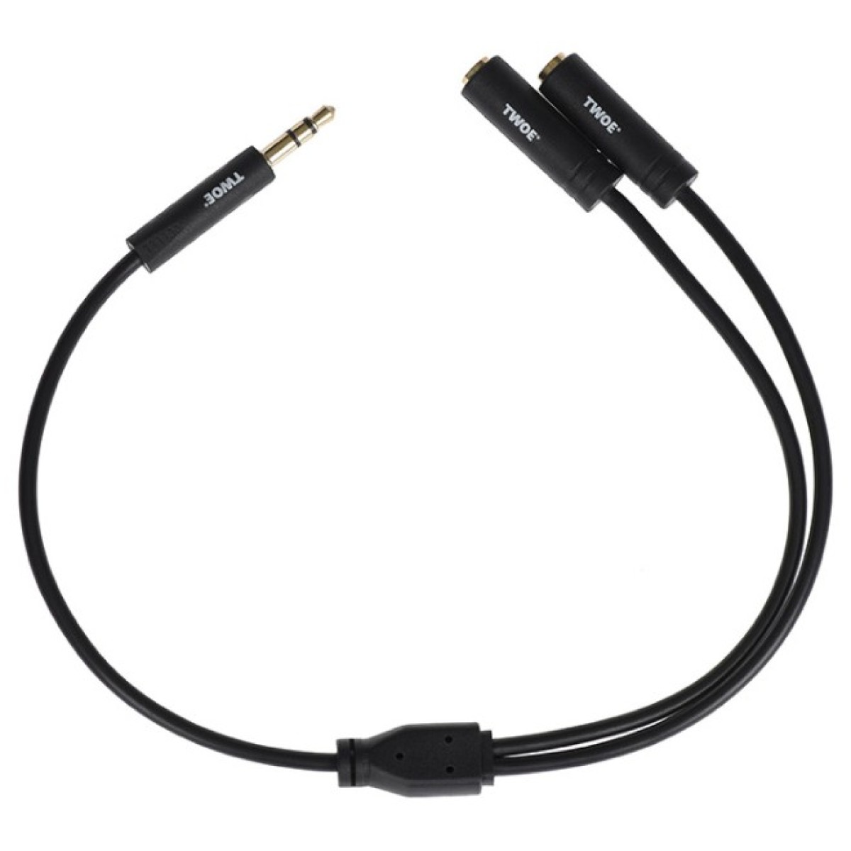Кабель мультимедійний 3.5 мм jack(M) x 2(F), black, 0.15m 2E (2E-W9697) 256_256.jpg
