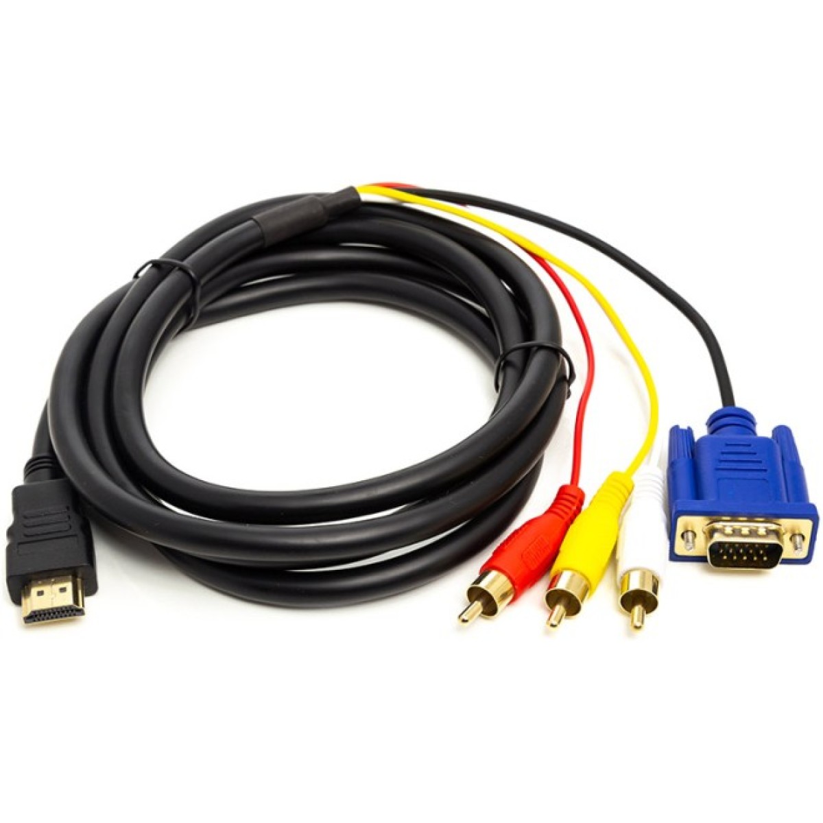 Кабель мультимедийный HDMI to VGA / 3*RCA 1.0m 1080p PowerPlant (CA912018) 256_256.jpg