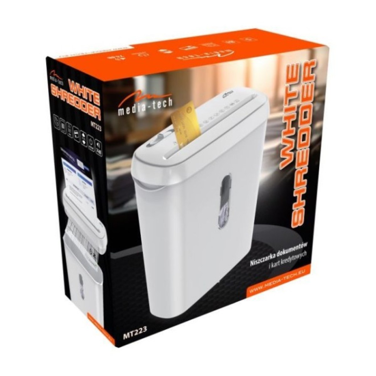 Знищувач документів Media-Tech WHITE SHREDDER (MT223) (884007) 98_98.jpg - фото 2