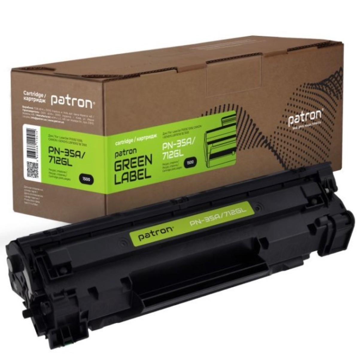 Картридж Patron HP LJ CB435A/CANON 712 GREEN Label (PN-35A/712GL) 256_256.jpg