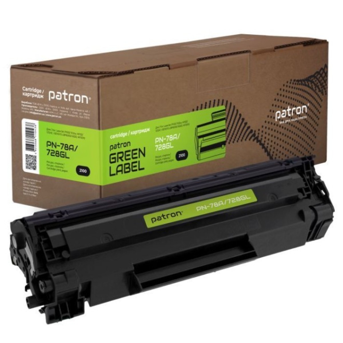 Картридж Patron HP LJ CE278A/CANON 728 GREEN Label (PN-78A/728GL) 256_256.jpg
