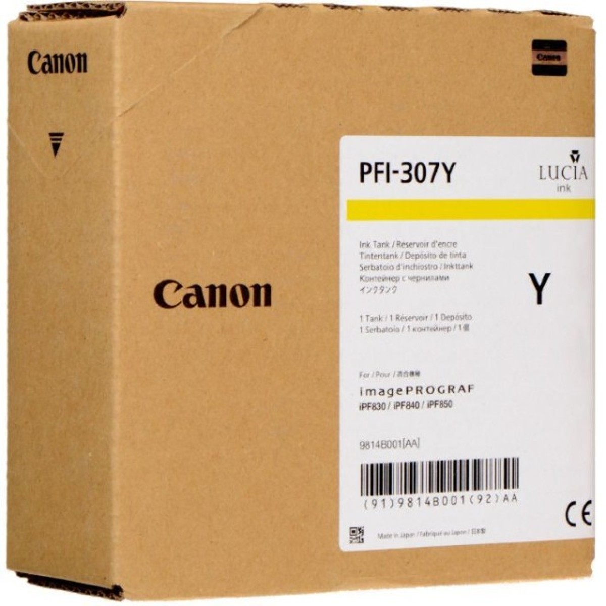 Картридж Canon PFI-307Y yellow(330ml) (9814B001) 256_256.jpg