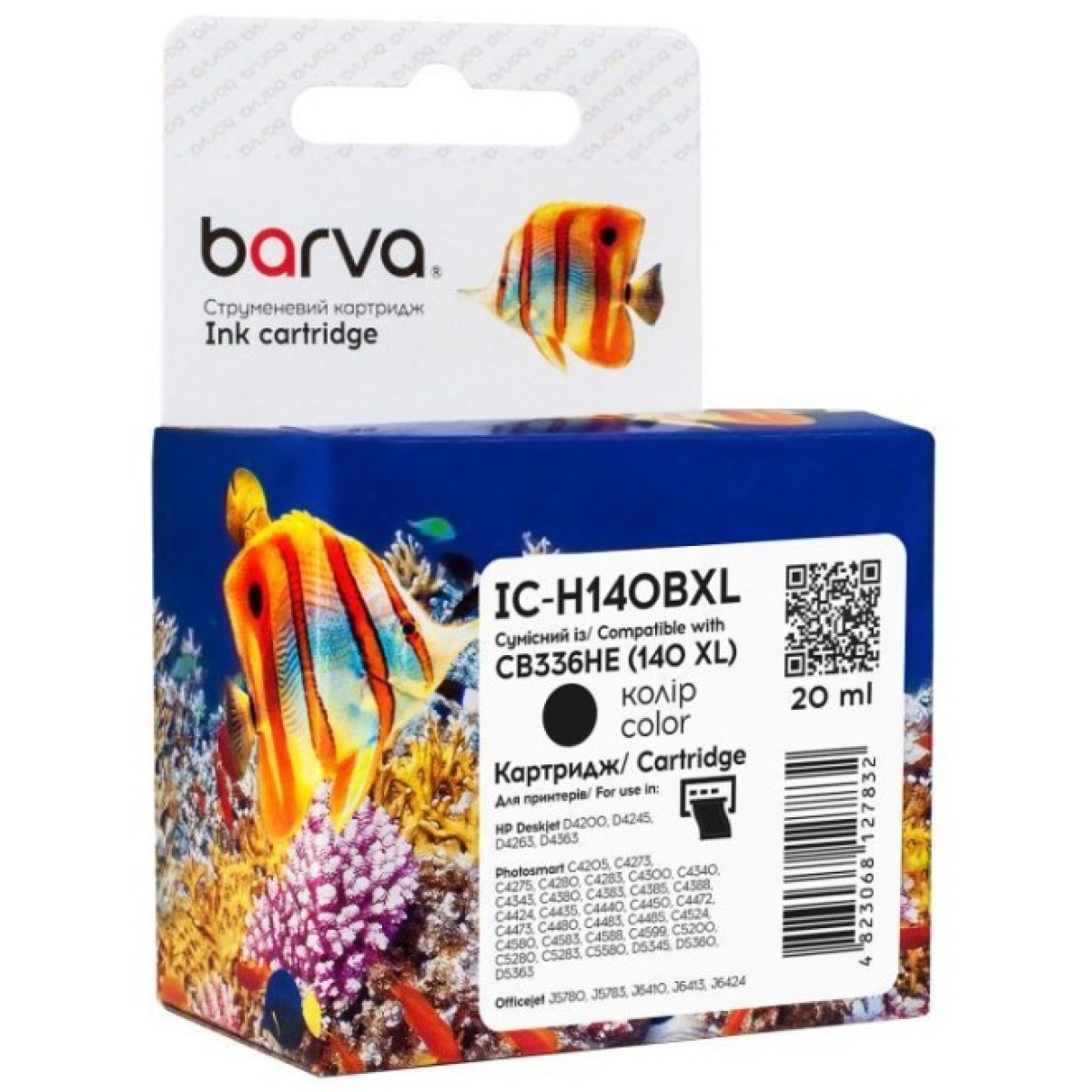 Картридж Barva HP 140XL black/CB336HE, 25 мл (IC-H140BXL) 256_256.jpg