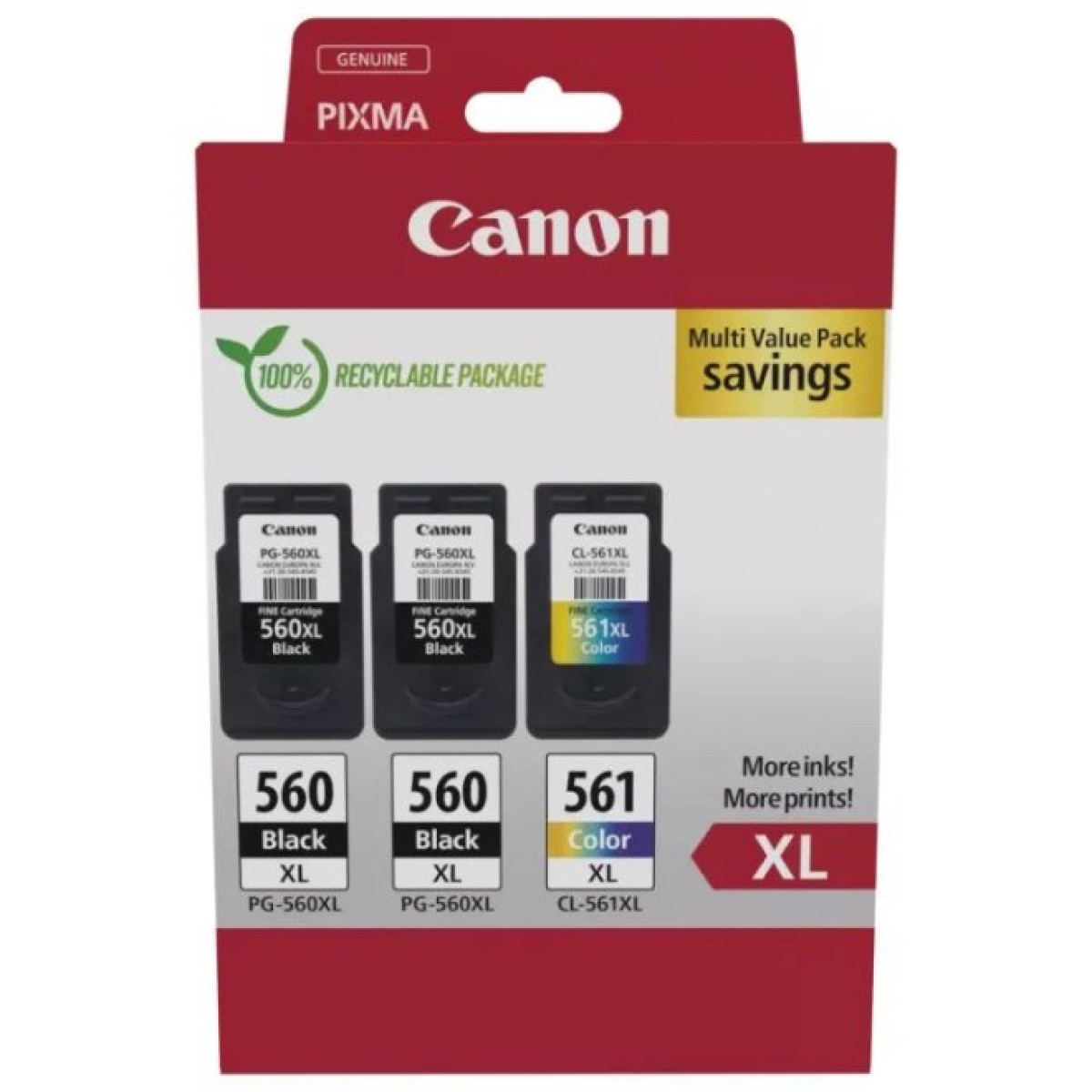 Картридж Canon PG-560/CL-561 XL 2xBK+Color, Multipack (3712C009) 256_256.jpg