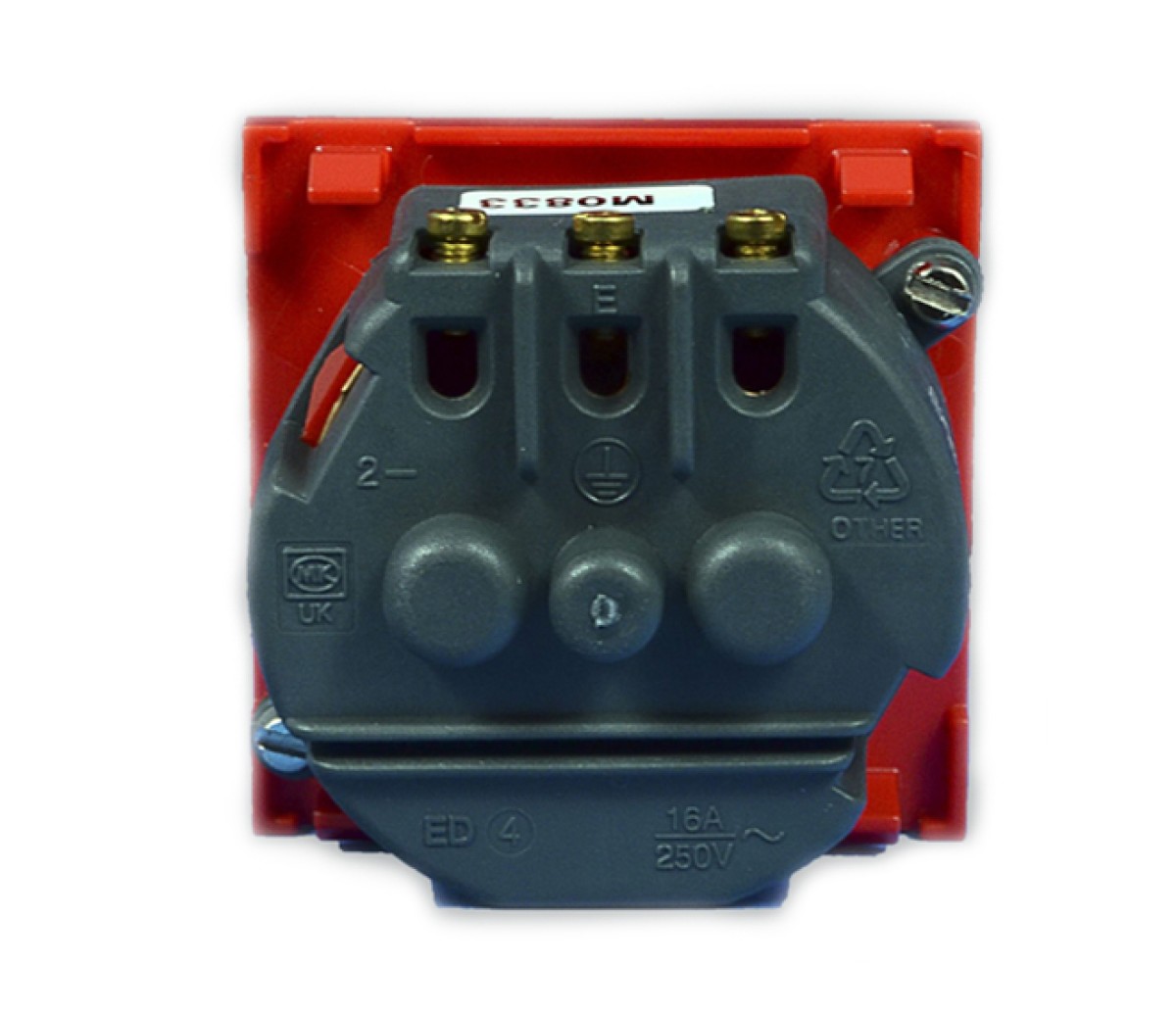 Модуль электрический одинарный, 220В, 50х50 мм, красный, MK 98_85.jpg - фото 3