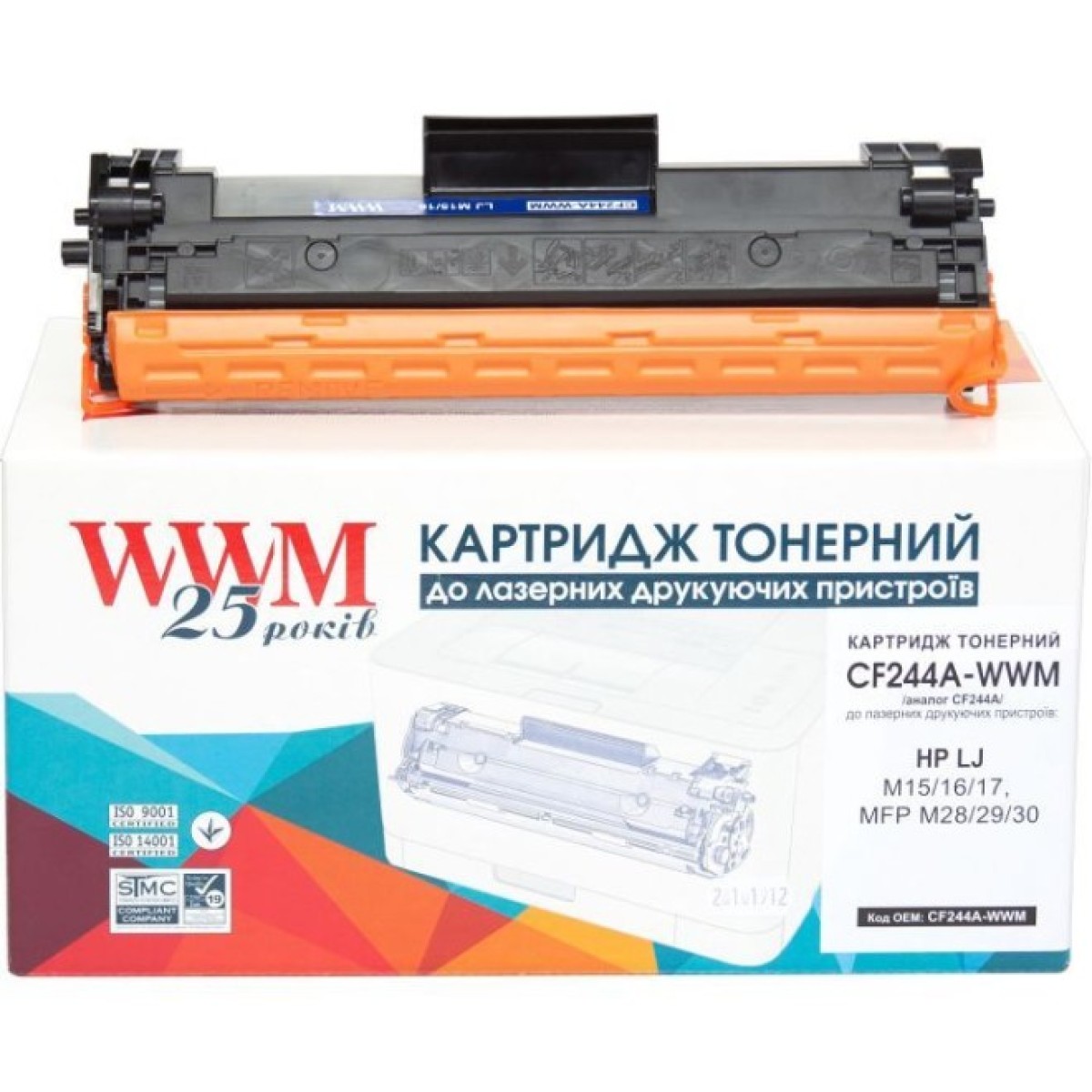 Картридж WWM для HP LJ M15/16/17, MFP M28/29/30/CF244A Black (CF244A-WWM) 256_256.jpg