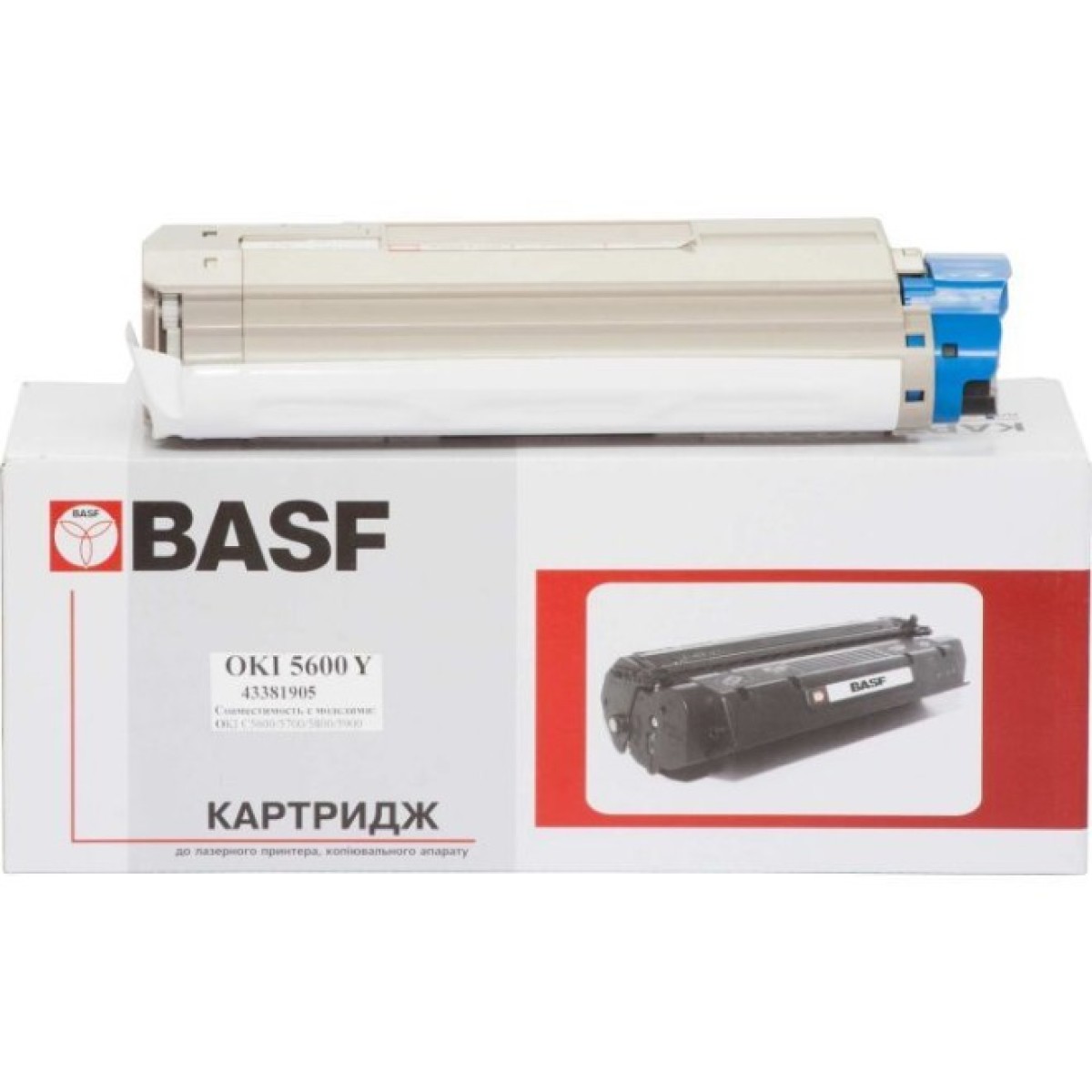 Тонер-картридж BASF OKI C5600/5700 Yellow 43381905 (KT-C5600Y-43381905) 256_256.jpg