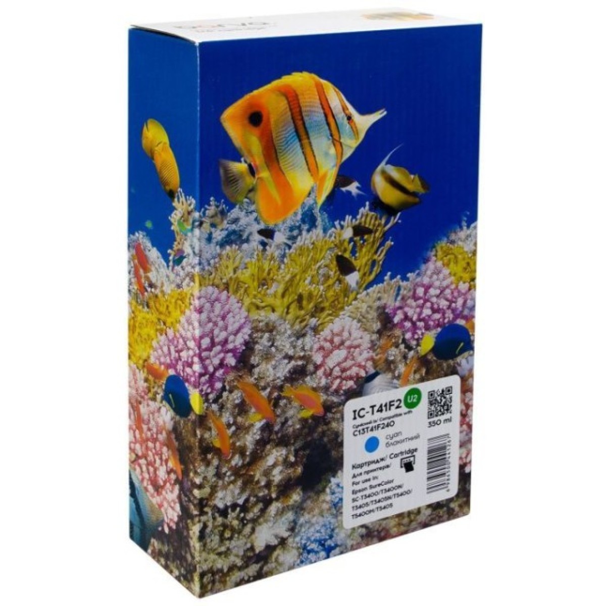 Картридж Barva Epson T41F2 (C13T41F240) верс. U1-U10, 350 мл, Cyan (IC-T41F2) 256_256.jpg