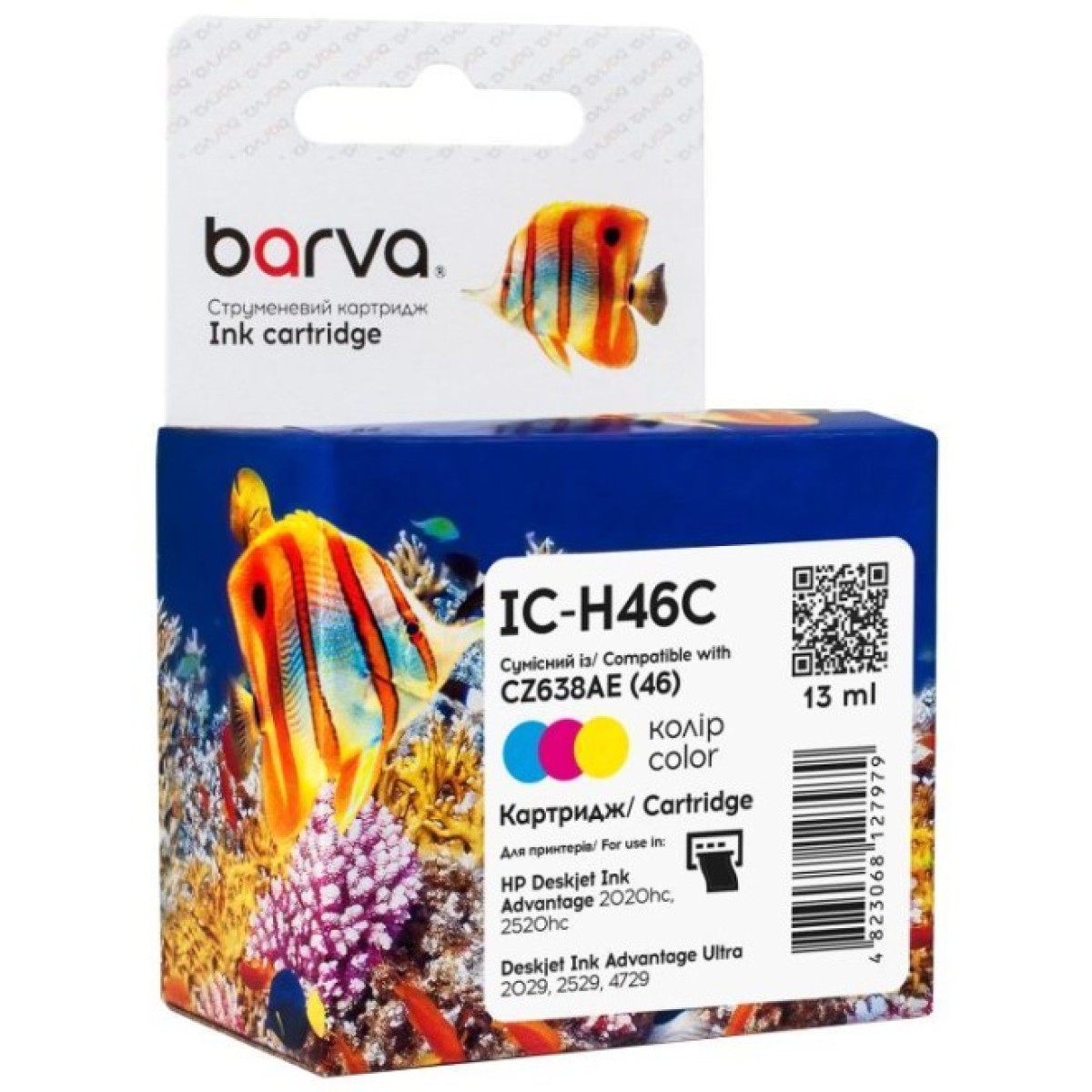 Картридж Barva HP 46 color/CZ638AE),13 мл (IC-H46C) 256_256.jpg