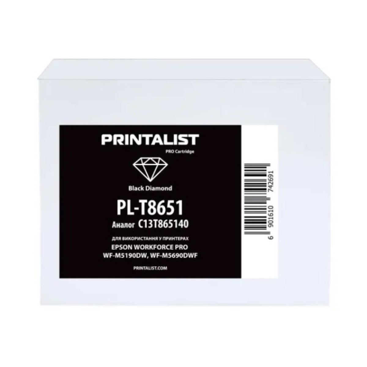 Картридж Printalist Epson WorkForce Pro WF-M5690/WF-M5190/ C13T865140 Black (PL-T8651) 256_256.jpg