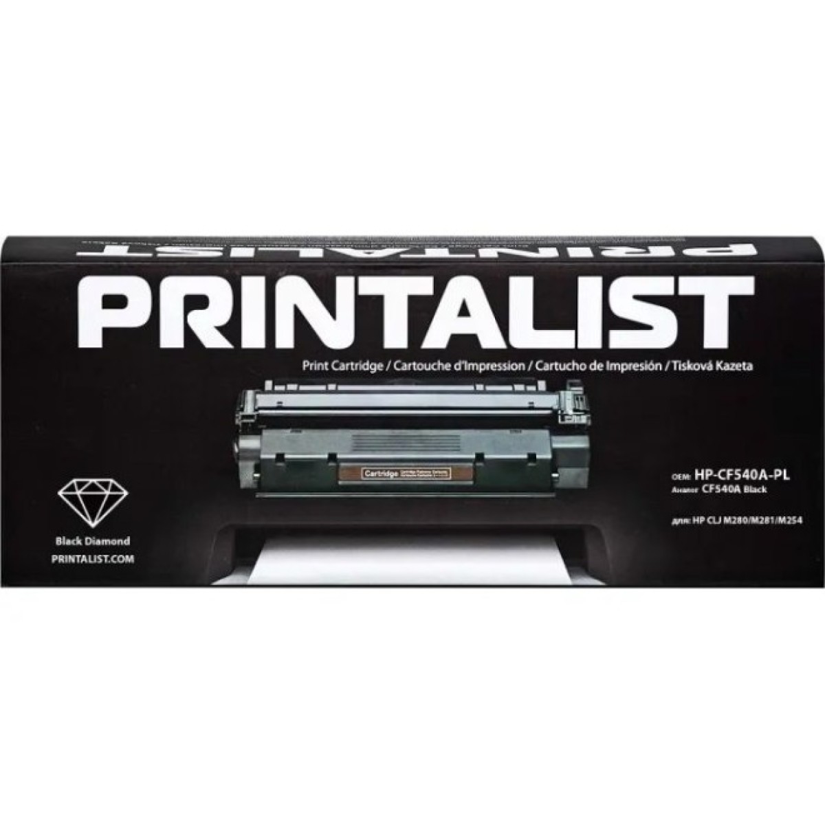 Картридж Printalist HP CLJ M280/M281/M254 CF540A Black (HP-CF540A-PL) 256_256.jpg