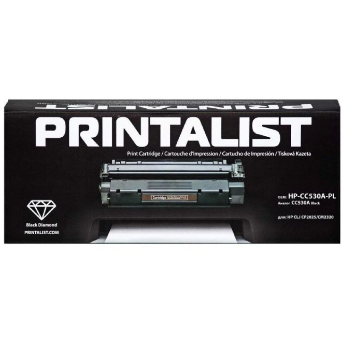 Картридж Printalist HP CLJ CP2025/CM2320, CC530A Black (HP-CC530A-PL) 256_256.jpg