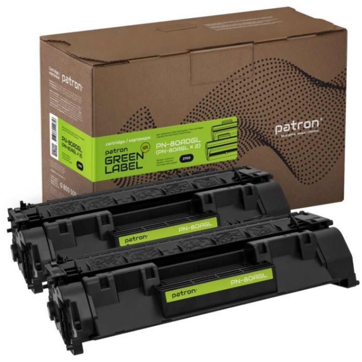 Картридж Patron HP LJ CF280A GREEN Label (DUAL PACK) (PN-80ADGL) 256_256.jpg