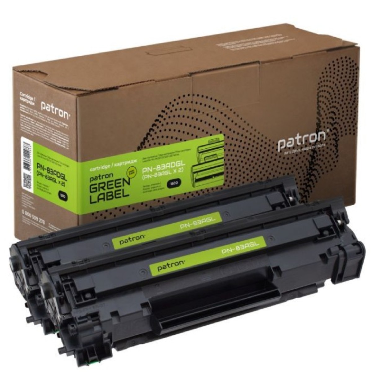 Картридж Patron HP LJ CF283A GREEN Label (DUAL PACK) (PN-83ADGL) 256_256.jpg