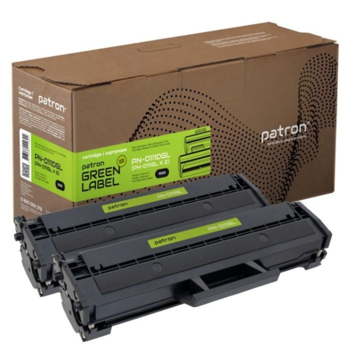 Картридж Patron SAMSUNG MLT-D111S (SL-M2020) GREEN Label (DUAL PACK) (PN-D111DGL) 256_256.jpg
