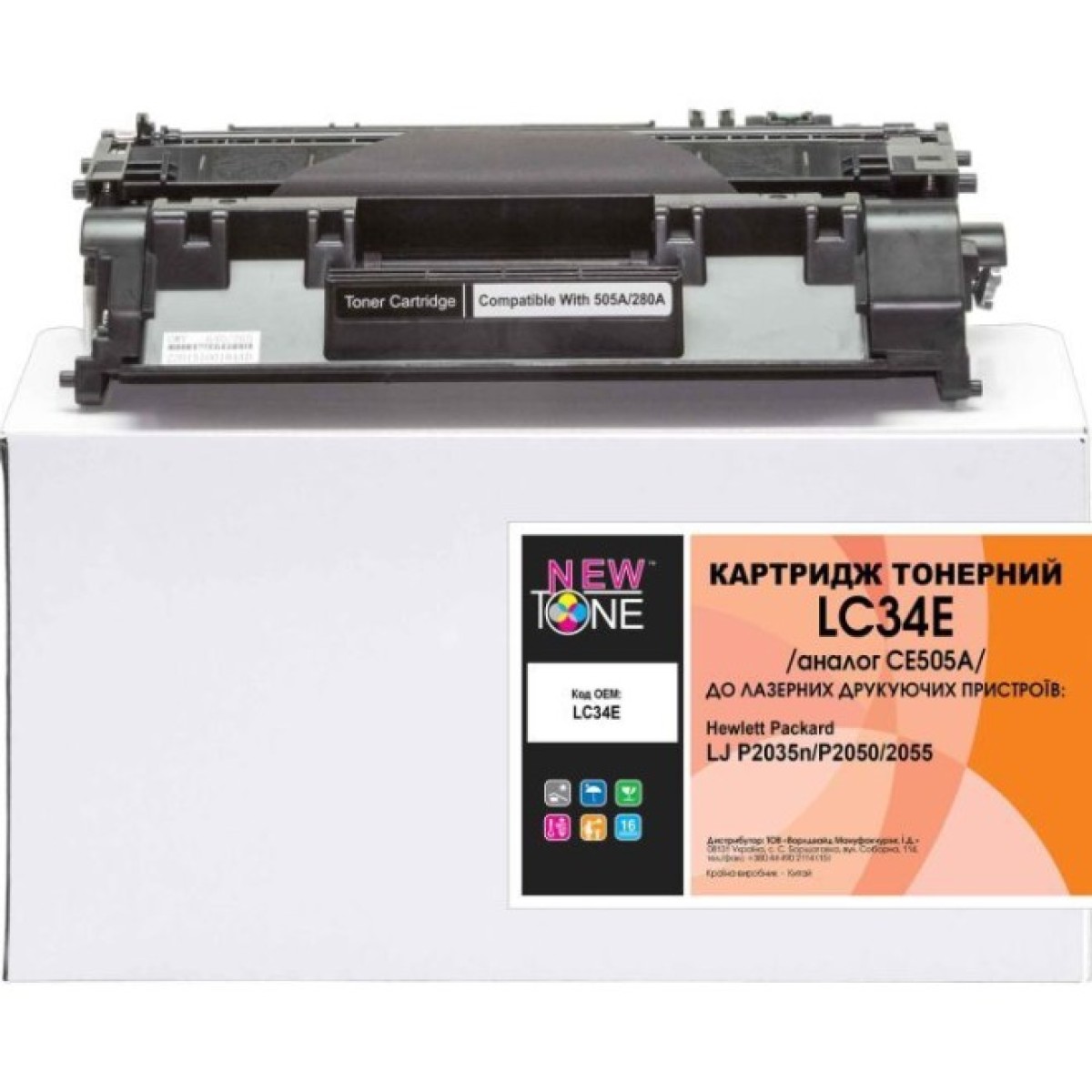 Картридж NewTone для HP LJ P2035/2055 аналог CE505A (LC34E) 256_256.jpg